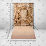 Sandstone-inspired crumpled background for portrait photography