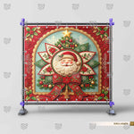 Santa-themed Christmas background for festive studio portraits
