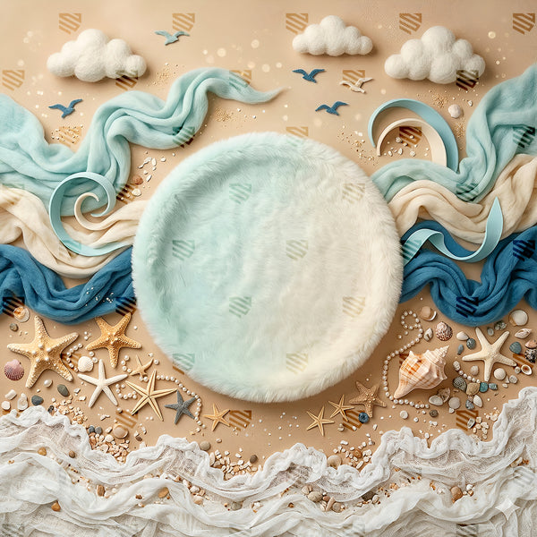 Seaside Dream Newborn Setup - Newborn photography Backdrop