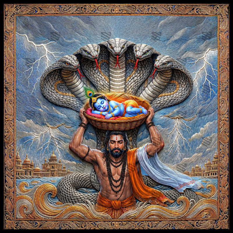 Sheshrakshit Janm Krishna Janmashtami Decoration Backdrop