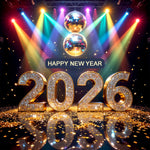 Shimmering New Year 2026 Backdrop