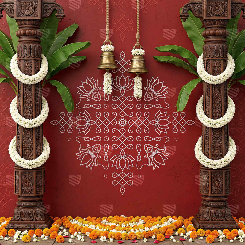 Shubh Mangal Prakash Deepavali Decoration Backdrop