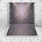 Grid-style silver backdrop for creative studio portraits