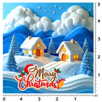 Snowy Holiday Backdrop