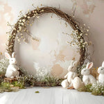 Spring Bunny Wonderland Backdrop