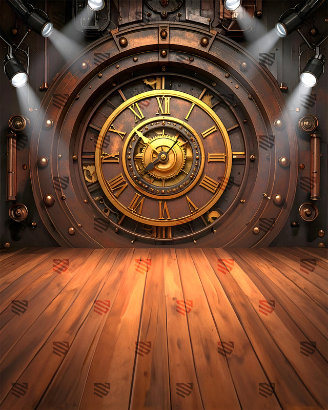Steampunk Time Vault - Podcast Backdrop