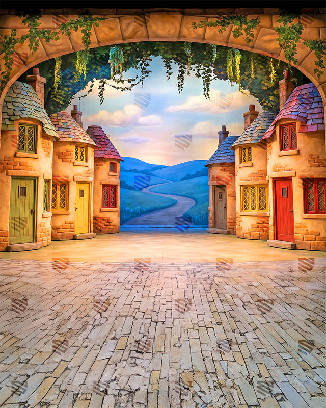 Storybook Village Gateway - Podcast Backdrop