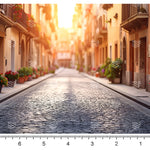 Sunset City Street Backdrop