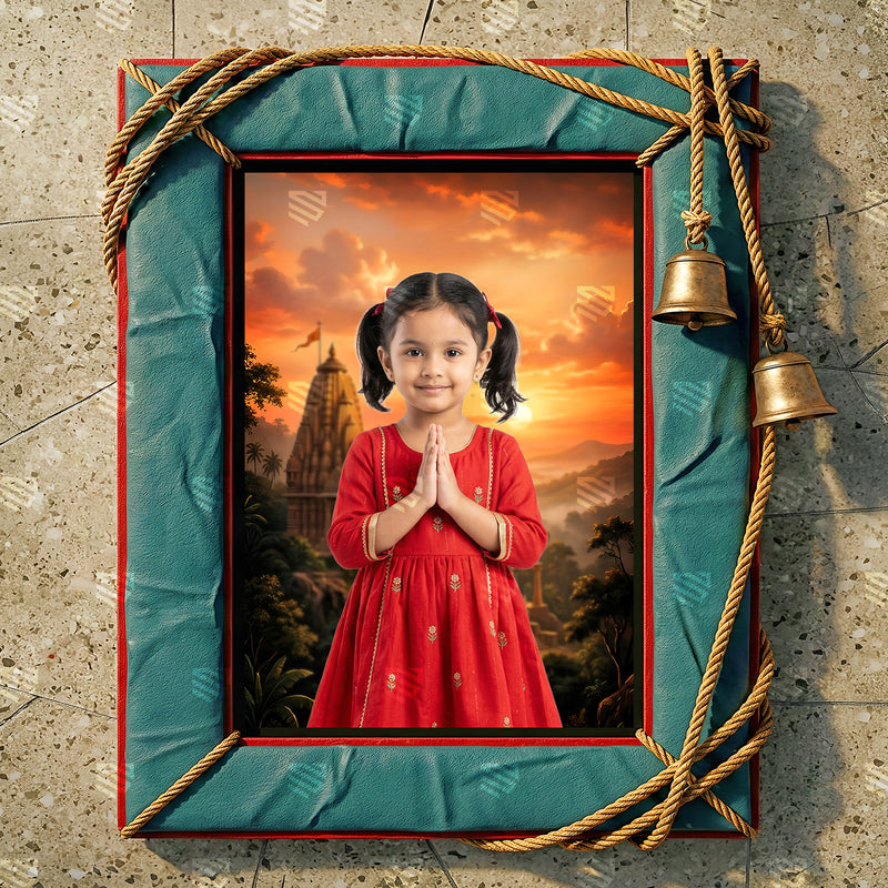 Temple Sunset Open Frame Studio Photography Backdrop