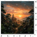 Temple Sunset Open Frame backdrop for traditional photoshoots