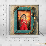 Temple-themed open frame photography background