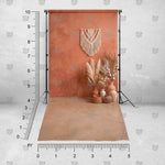 Terracotta-toned botanical background for creative photography