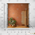 Terracotta Garden Nook backdrop for fashion photoshoots