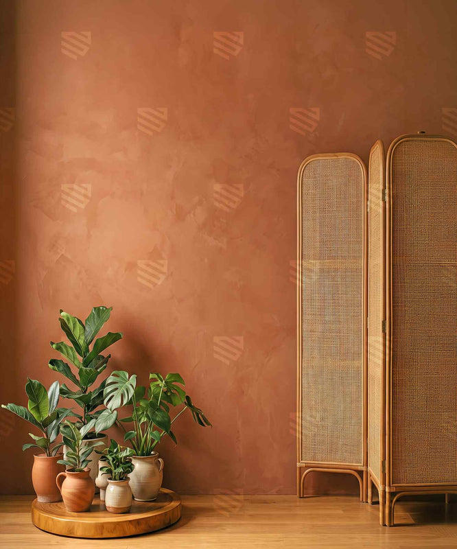 Terracotta Garden Nook Photography Backdrop for Studio Shoots