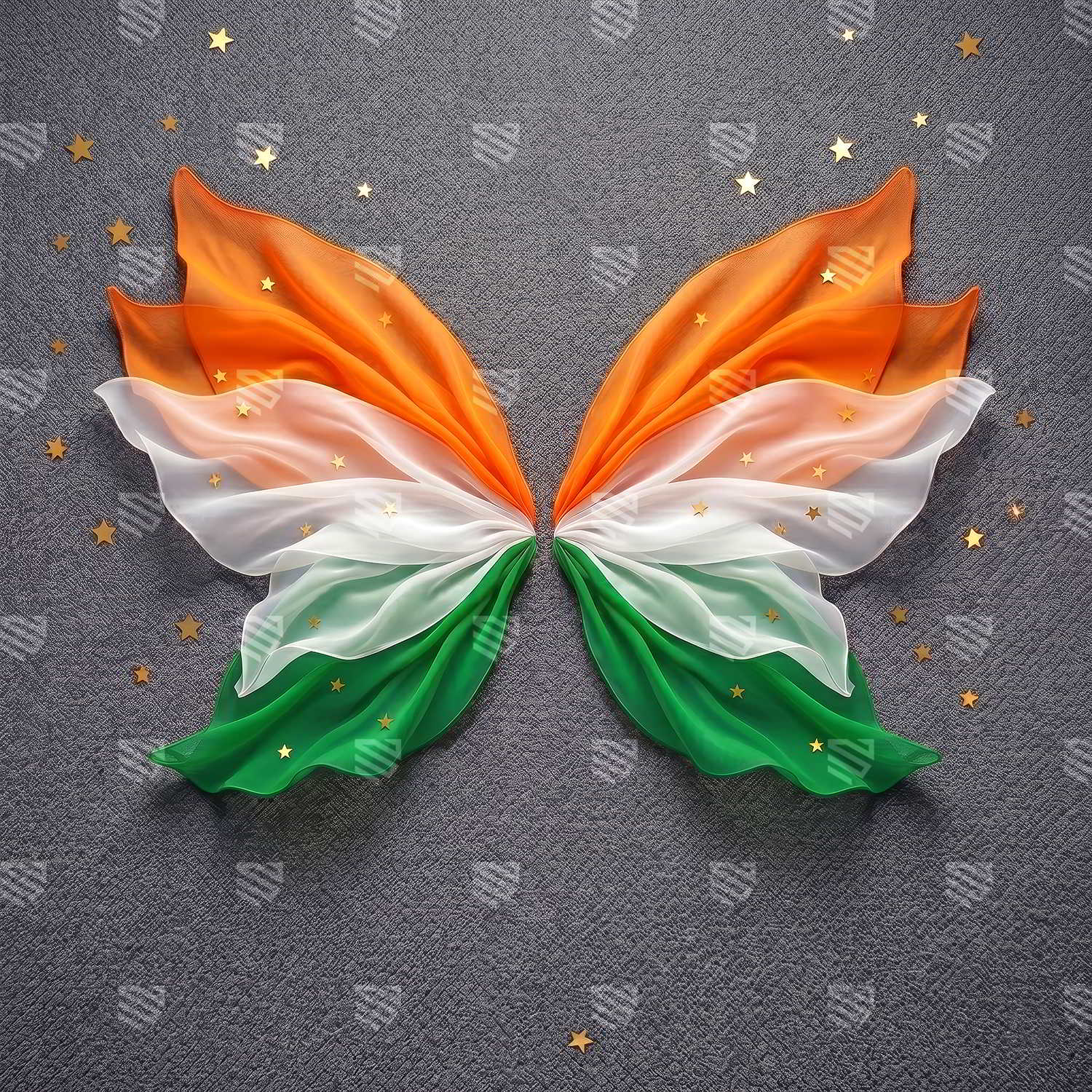 Tiranga Butterfly Wings Backdrop