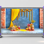 Traditional Haldi Vibes - Baby photoshoot Backdrop