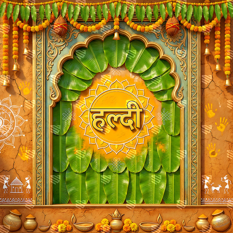 Traditional Haldi Mandap Elegance