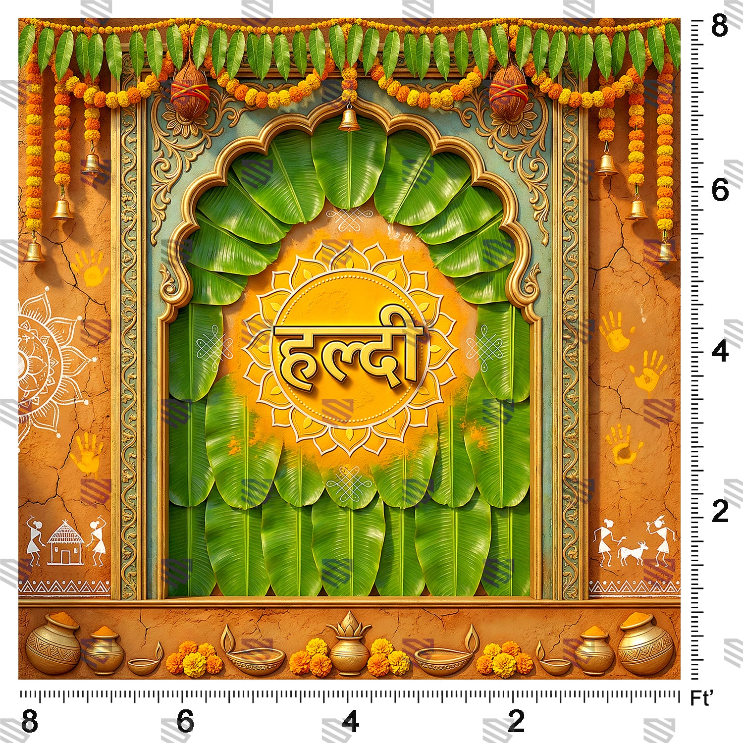 Traditional Haldi Mandap Elegance