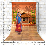 Village Hut Podcast Backdrop