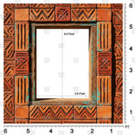 Tribal window-inspired background for studio portraits