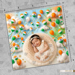 Tricolor Balloon Fiesta 15 August Newborn Baby Backdrop