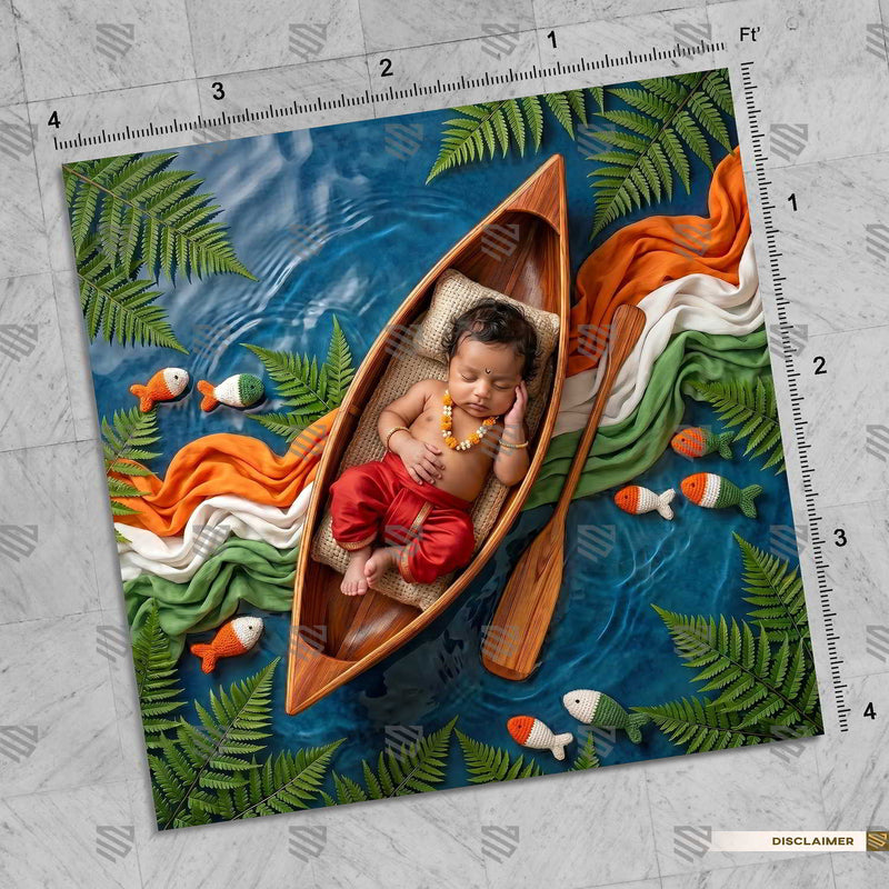 Tricolor River Voyage Newborn Baby Photography Backdrop