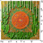 Tropical theme Haldi background for couple portraits