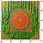 Leafy arch backdrop for Haldi wedding stage decor