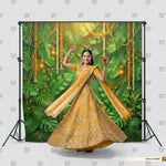 Emerald Mehndi Garden Backdrop
