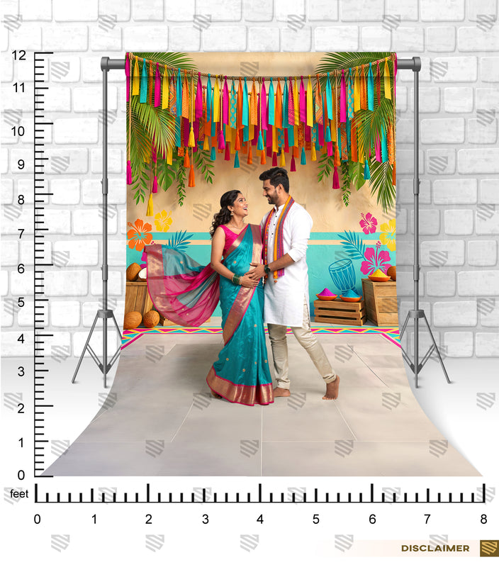 Tropical Festive Fiesta - Maternity Backdrop