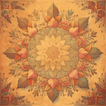 Earthy Blossom Mandala Backdrop