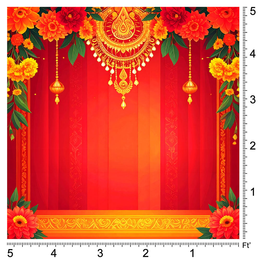 Festive Floral Backdrop