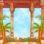 Mandir Ka Aangan Backdrop