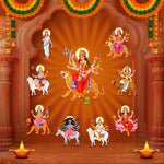 Navdurga Darshan Backdrop