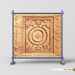 Floral Wood Carving Backdrop
