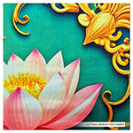 Royal Lotus Floral Frame  Backdrop