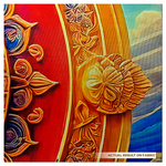 Sacred Dharma Wheel Backdrop
