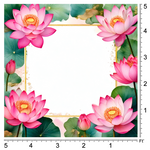 Traditional Lotus Decor Backdrop