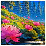 Lotus Garden Sunset Background Backdrop