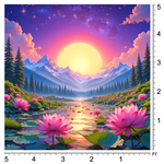 Sunset Lotus Photography Backdrop