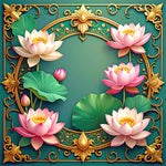 Royal Lotus Frame Backdrop