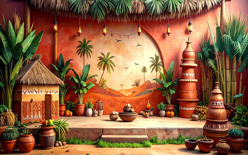 Village Tropical Essence - Baby photoshoot Backdrop