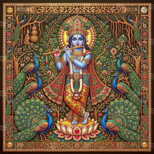 Vrindavan Ratnashree Krishna Photography Backdrop