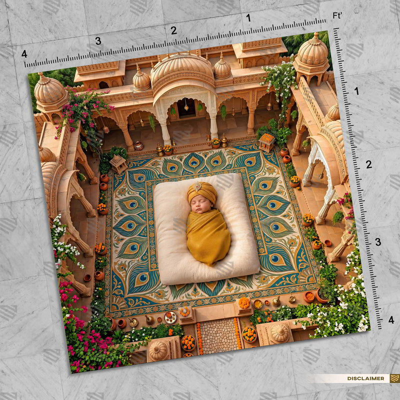 Vrindavan Palace Garden Newborn Baby Photography Backdrop