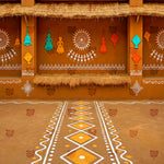 Warli Folk Art Courtyard Backdrop