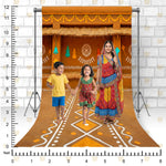 Warli Courtyard Podcast Backdrop