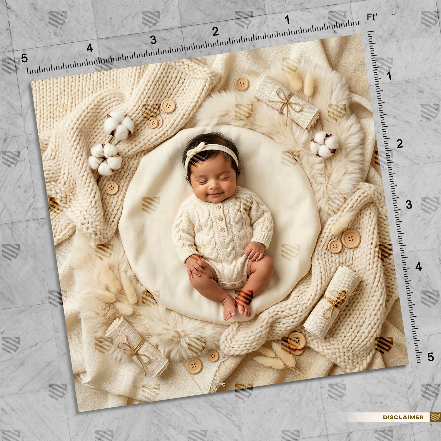 Warm Neutral Snuggle Nest - Newborn photography backdrop