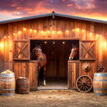 Western Stable Charm Backdrop