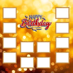 Happy Birthday Multi Photo Frame Backdrop