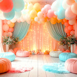 Whimsical Pastel Paradise Backdrop